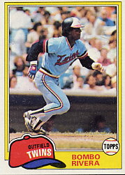 1981 Topps Baseball Cards      256     Bombo Rivera